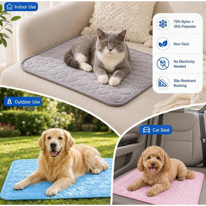 Summer Cooling Dog Cat Ice Pad Mat Pet Ice - MyPetDollar.com