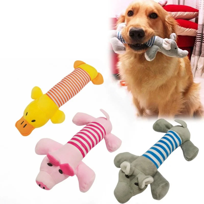 For Dogs Puppy Squeaker Squeaky Plush Bone - MyPetDollar.com