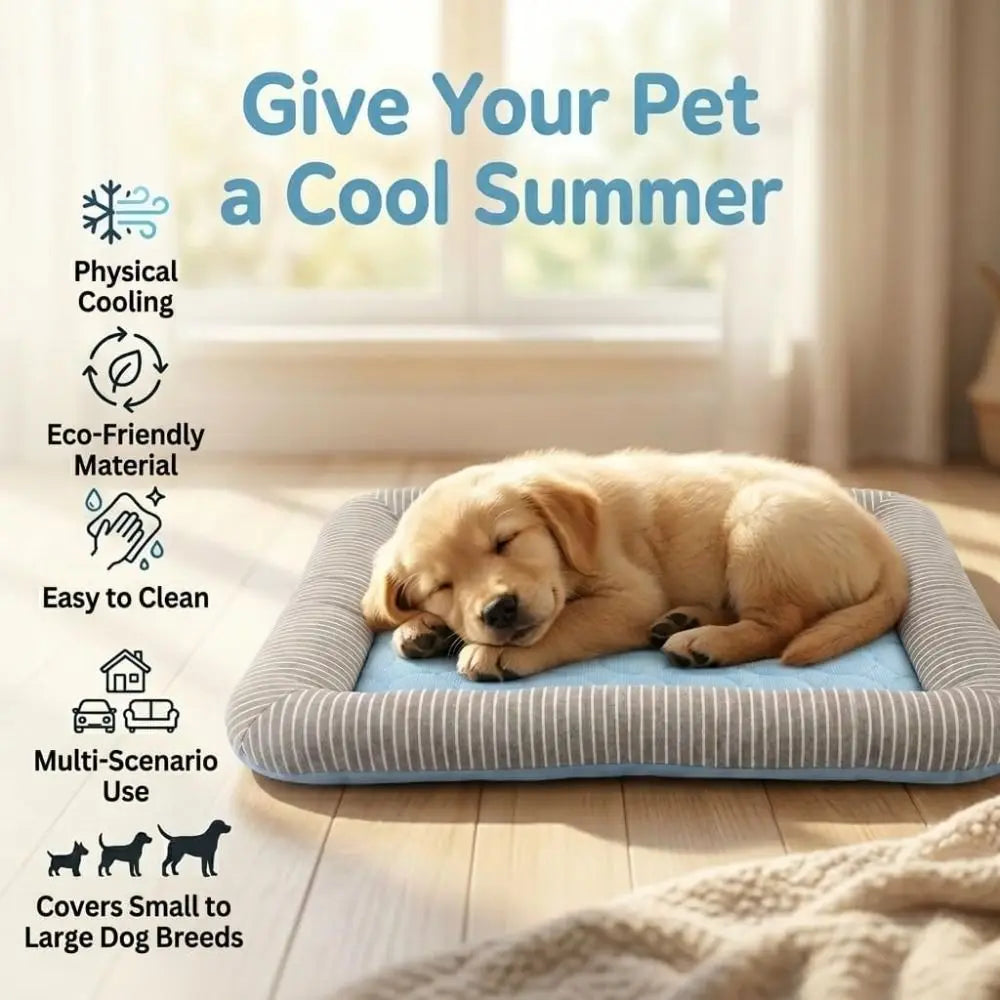 Ice Silk Material Cooling Pad Bed for Dogs - MyPetDollar.com