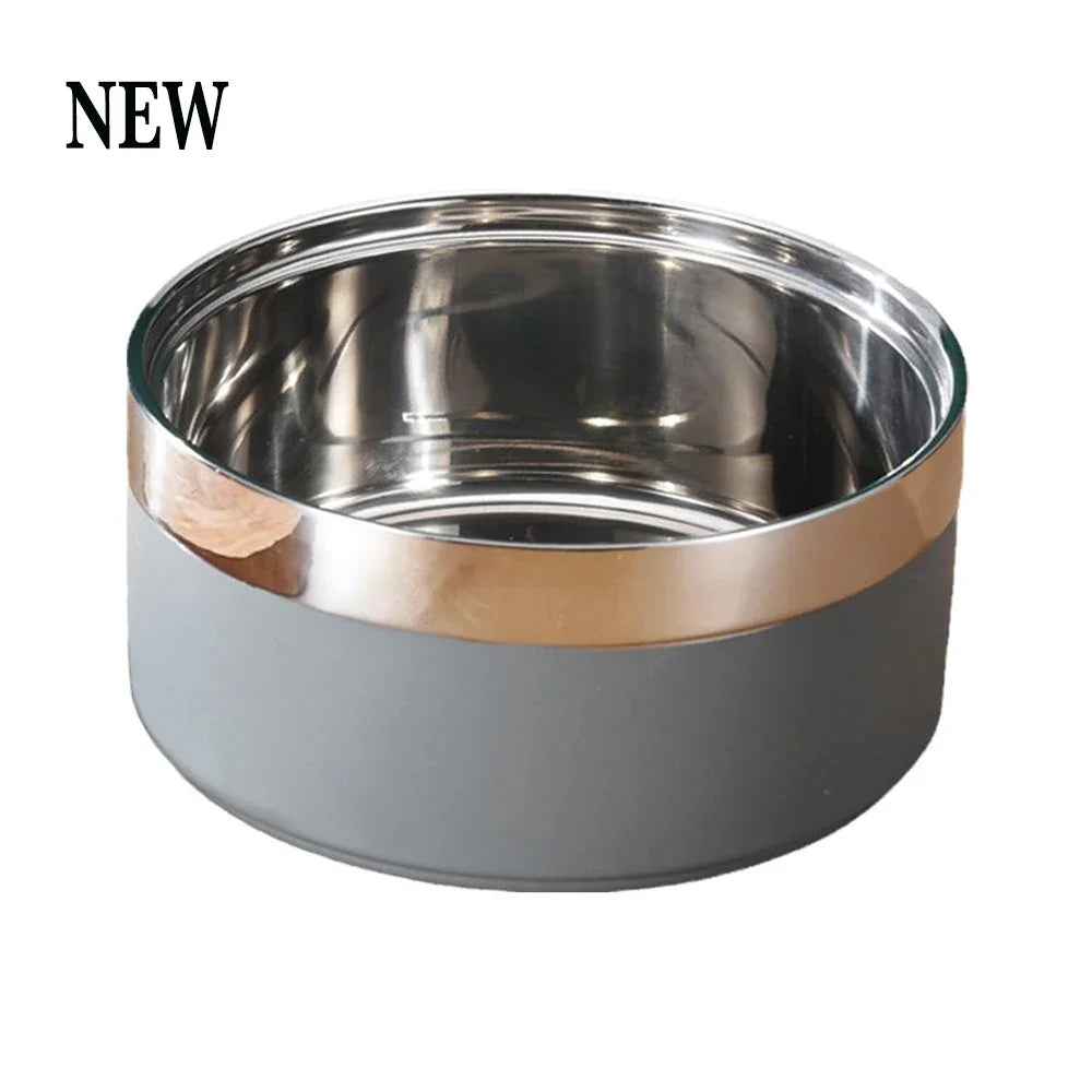 Custom Stainless Steel Dog Cat Bowl Double - MyPetDollar.com
