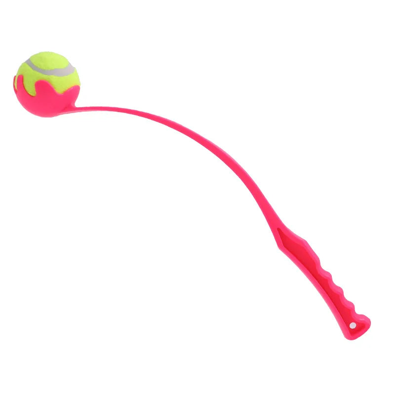 Rubber Pet Throwing Stick Toy - Interactive Ball
