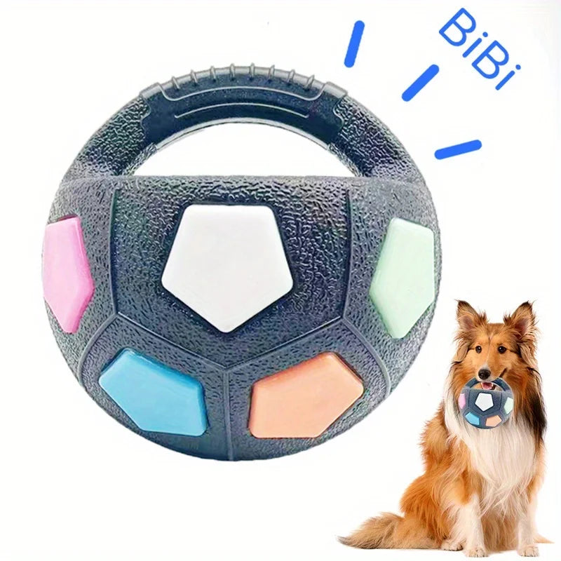 Soccer Ball Pet Vocal Toy, Durable TPR Material Dog Toy – 3 Colors