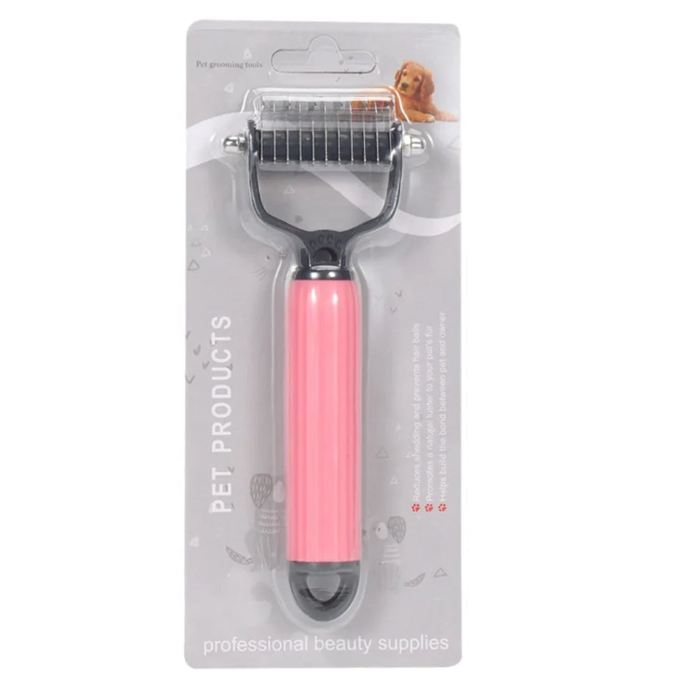 Dual Sided Stainless Steel Pet Grooming Comb – 4 Colors