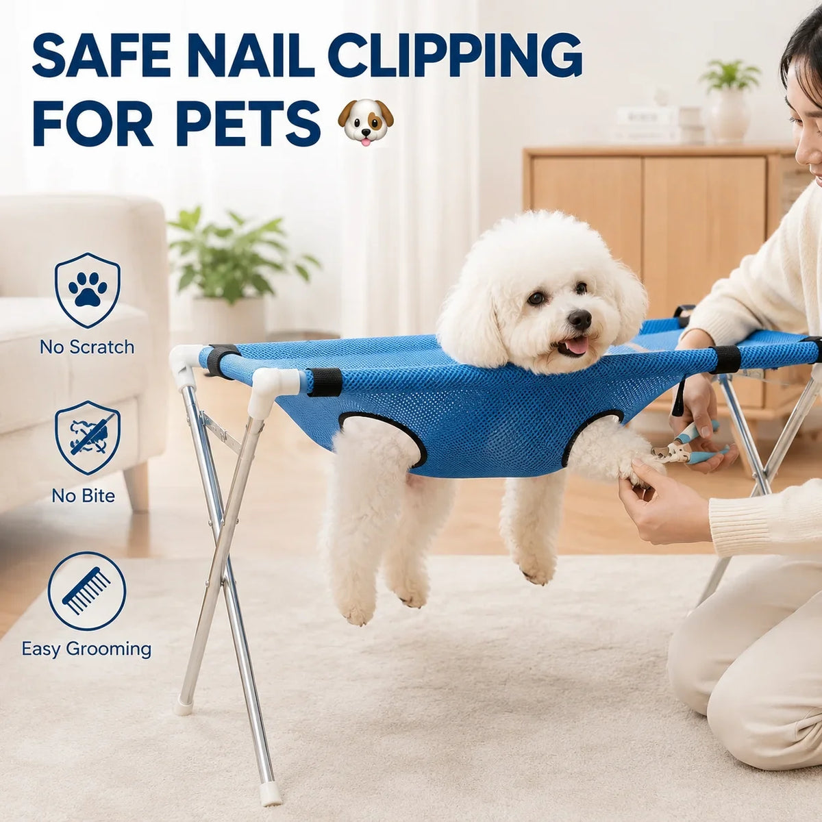 Pet Grooming Hammock Stand Foldable Dog Cat - MyPetDollar.com