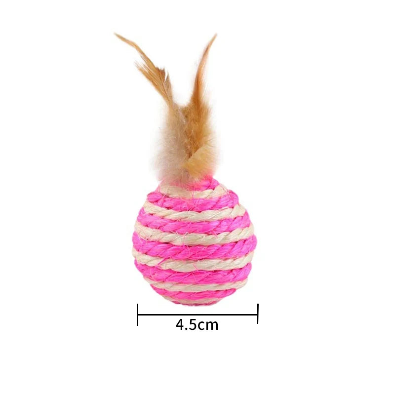 Interactive Sisal Cat Plaything Scratching Ball