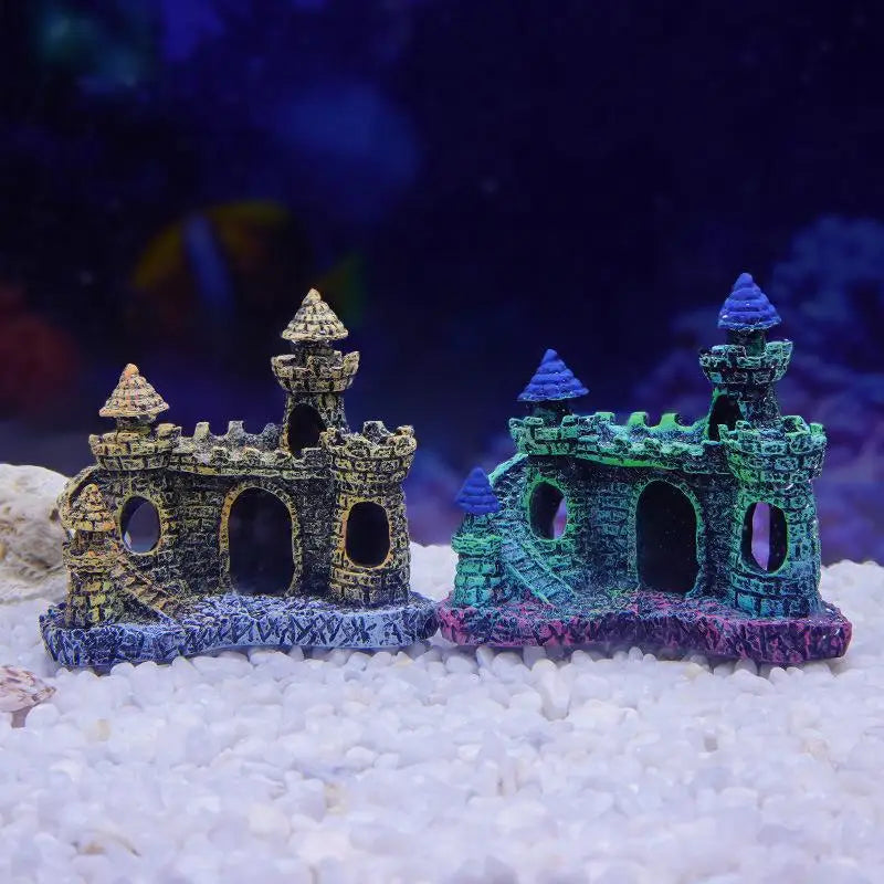 Artistic Castle Shaped Resin Rockery, One - MyPetDollar.com