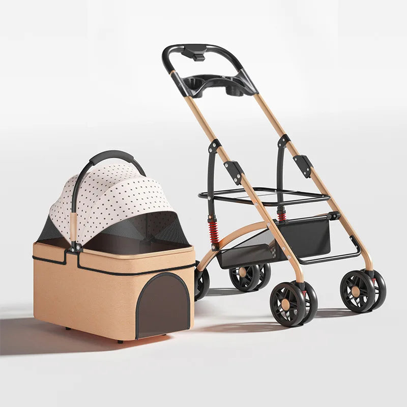 Pet Outdoor Small Stroller Detachable Dog – 3 Colors