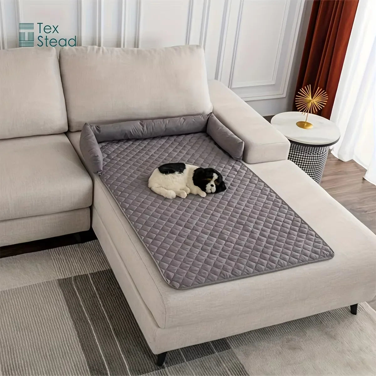 Check Dog Bed with Bolster,Waterproof Pet - MyPetDollar.com