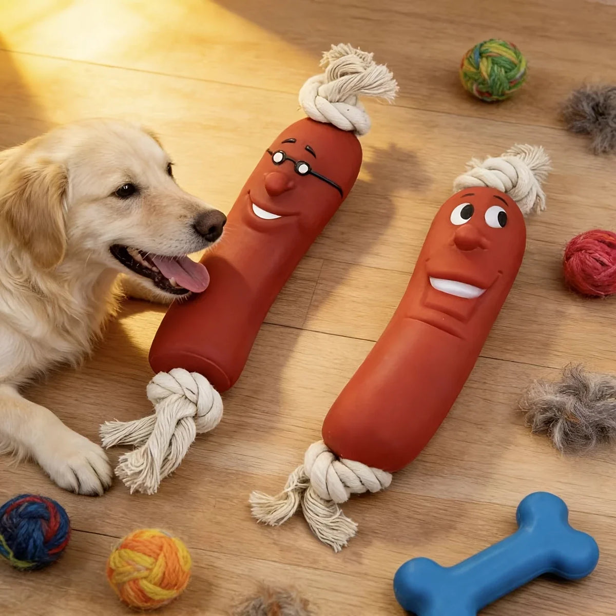 Dog Sausage Chew Toy - Bite-Resistant And - MyPetDollar.com