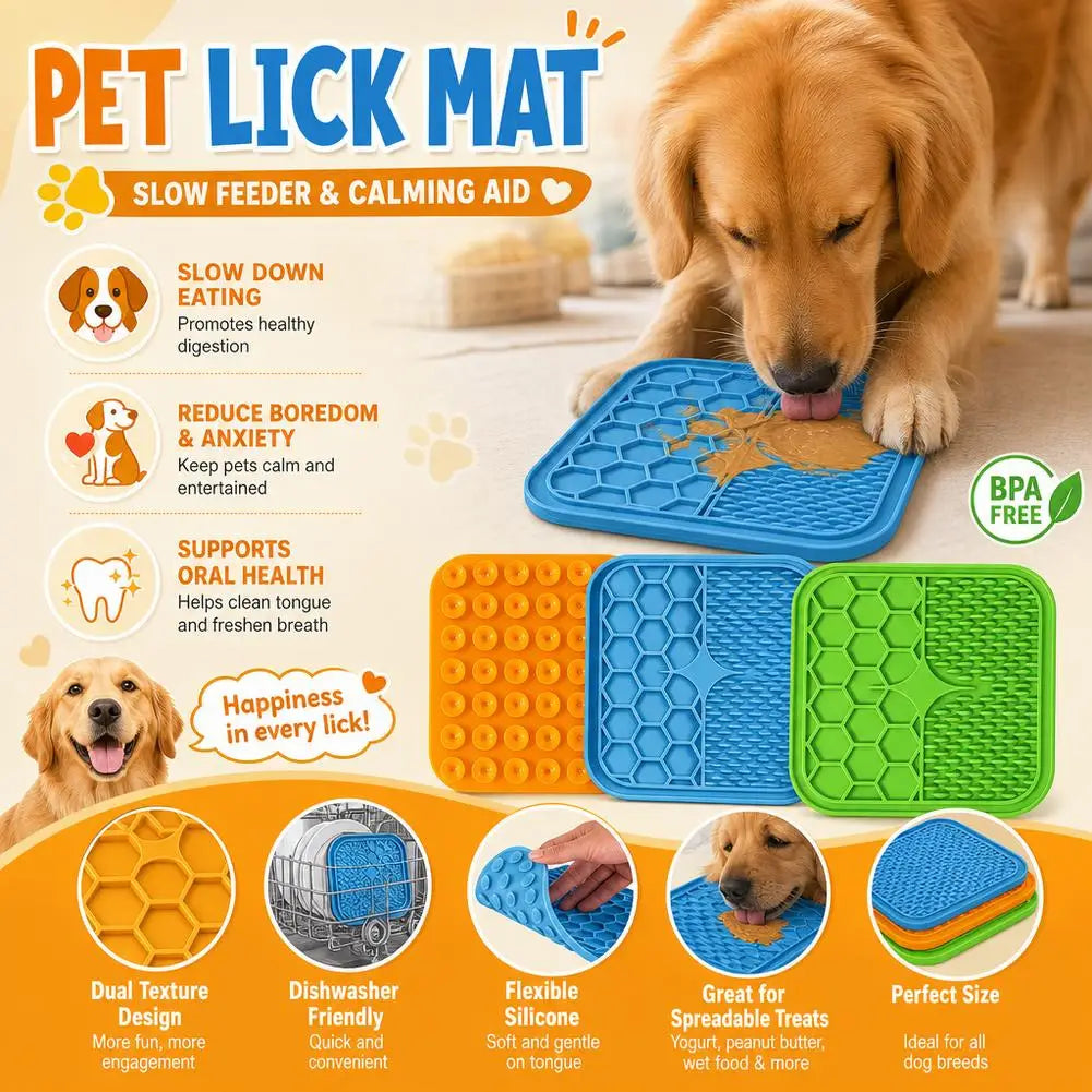 Silicone Licking Mat For Dogs Cats Slow - MyPetDollar.com