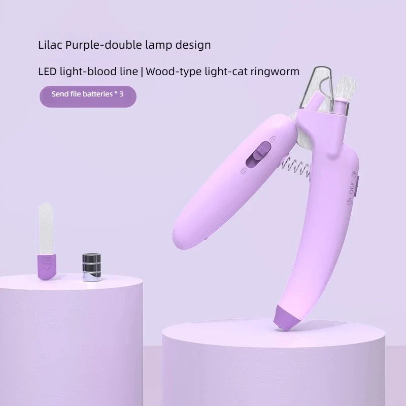 Professional Pet Nail Clippers with LED Light – 6 Colors