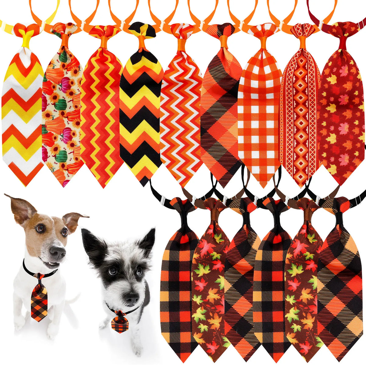 Autumn Dog Bowties Thanksgiving Small Ties Pet – 2 Colors