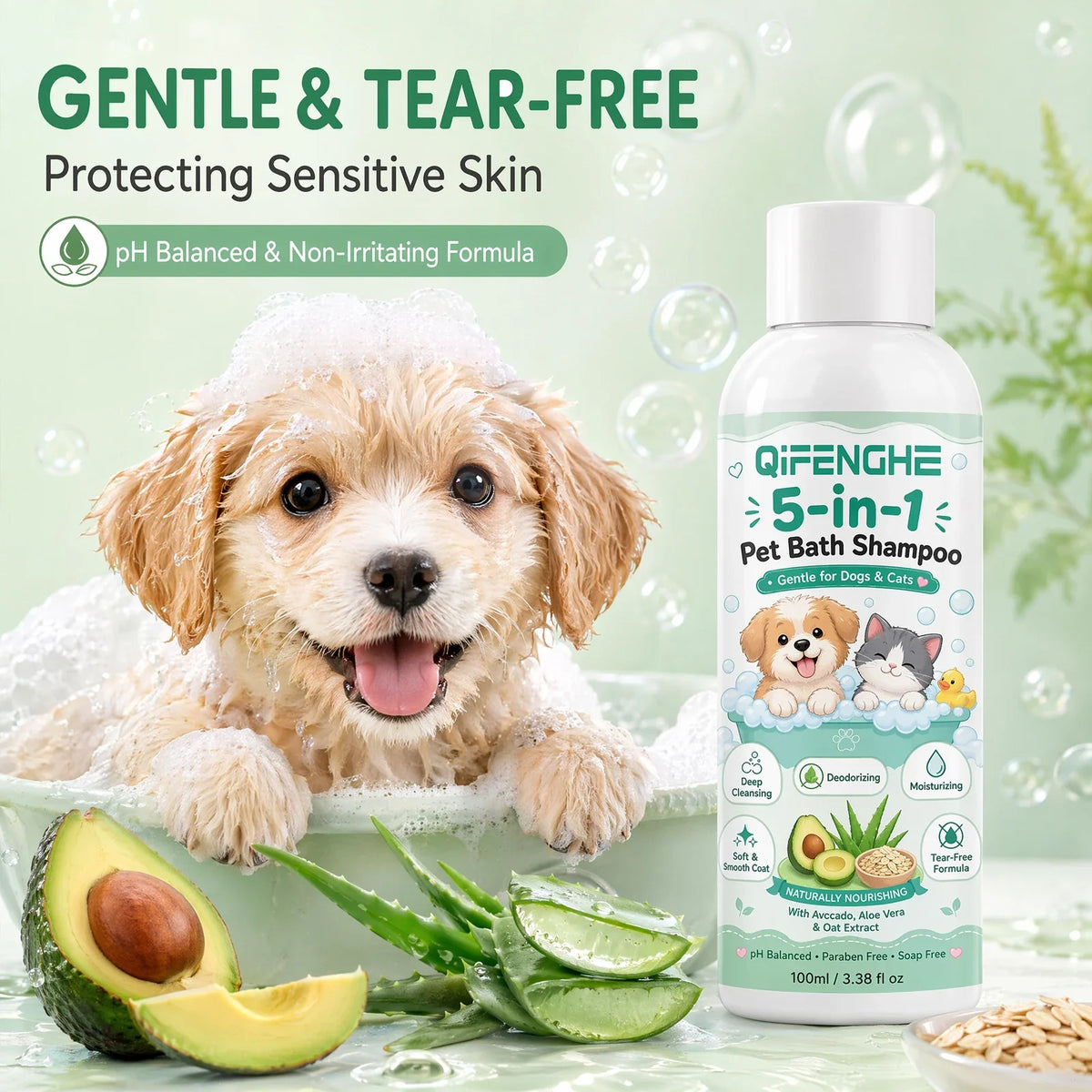 5-in-1 Pet Bath Shampoo for Dogs & Cats, - MyPetDollar.com