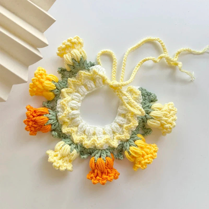 Pure hand knitting Cat Dog Knitted Collar - MyPetDollar.com