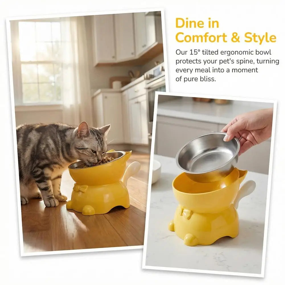 Creative Cat Head Shaped Bowl Cat Food Bowl - MyPetDollar.com