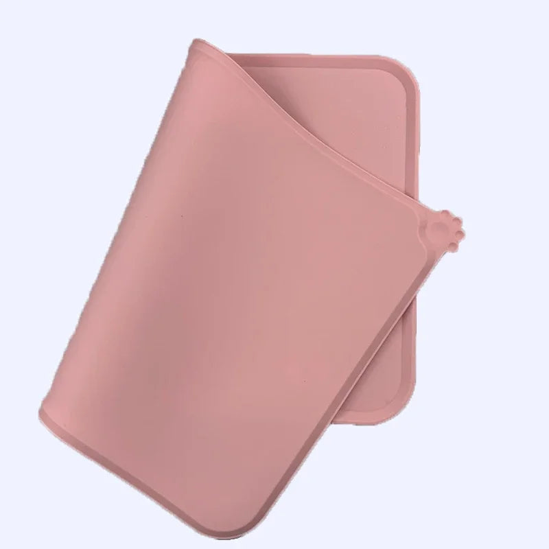 Waterproof Pet Mat Dog & Cat Solid Color Silicone Food Pad – 5 Colors