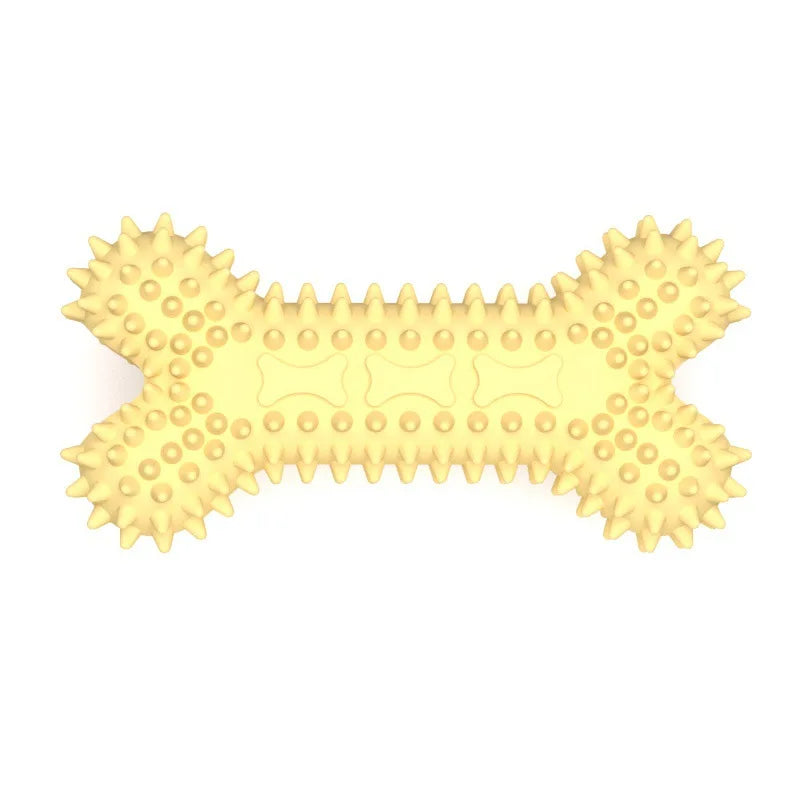 Rubber Dog Chew Toys Set Spiky Bone – 9 Colors