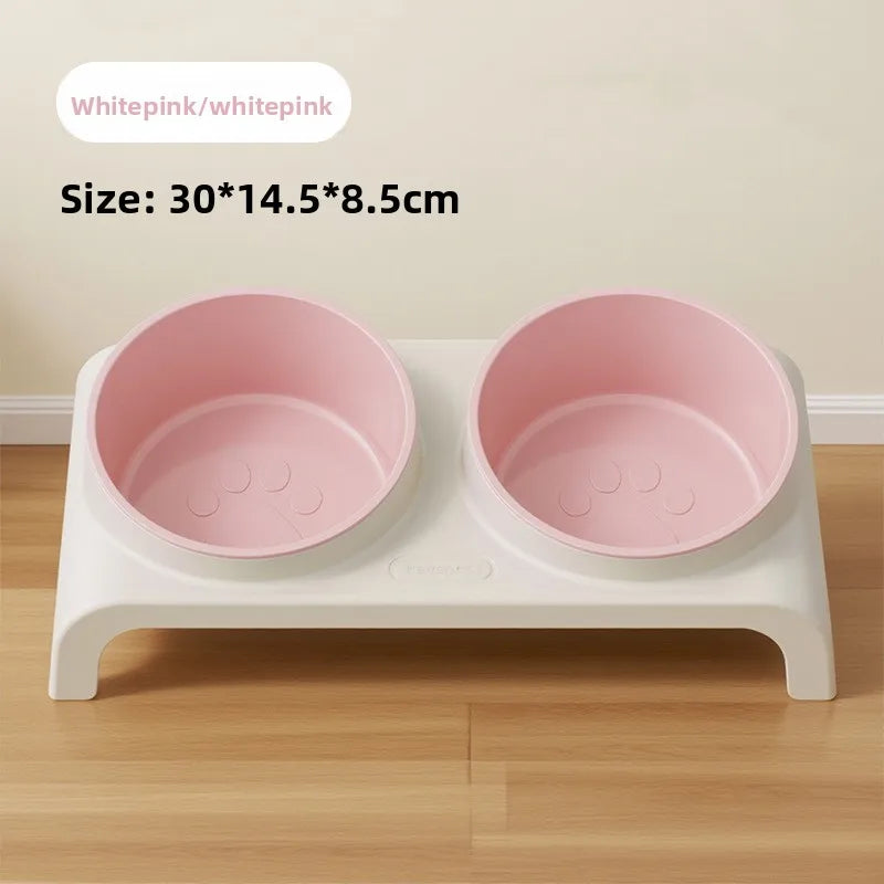 Adjustable Height Pet Double Bowl Feeder for Dogs & Cats