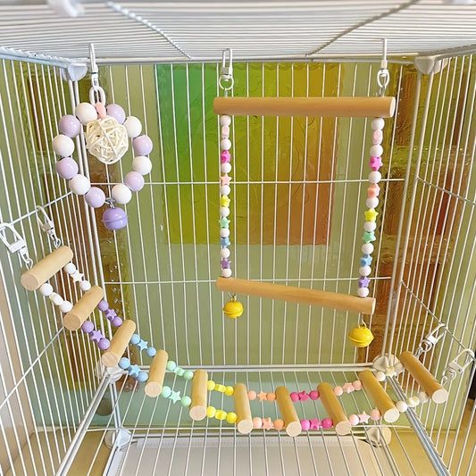 Parrot swing ring climbing station stand - MyPetDollar.com