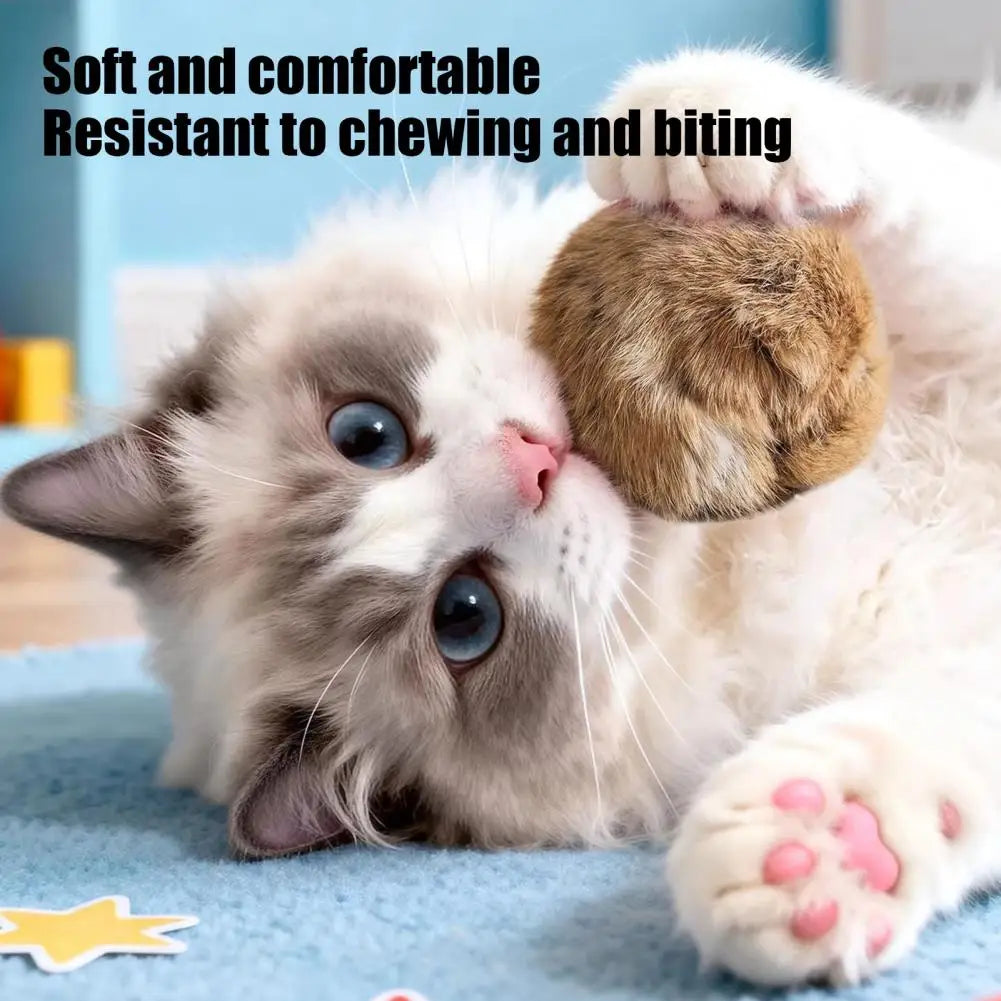 Cat Toy Ball Cat Bunny-kick Ball Furry Ball - MyPetDollar.com