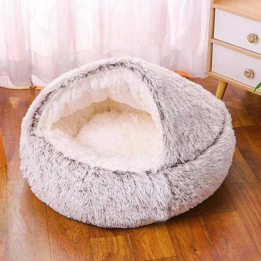 winter dog Plush Round Bed Pet Mattress Warm - MyPetDollar.com