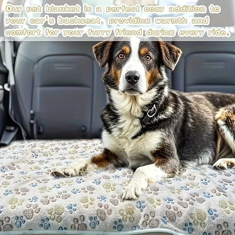 3pcs Dog Bed Mat Blanket Pet Flannel Paw - MyPetDollar.com
