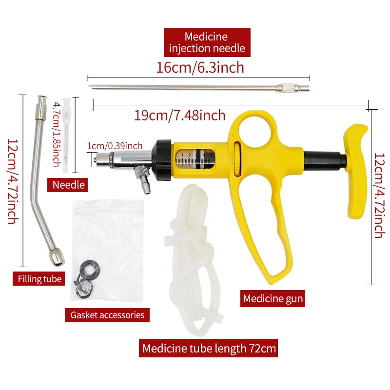 1Pc 5Ml/10Ml Adjustable Continuous Syringe - MyPetDollar.com