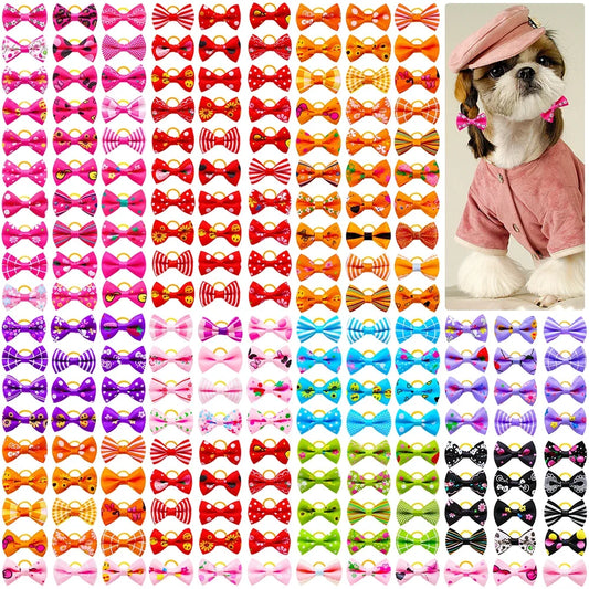 10/20/30pcs Small Dog Decorated Hair Bows - MyPetDollar.com