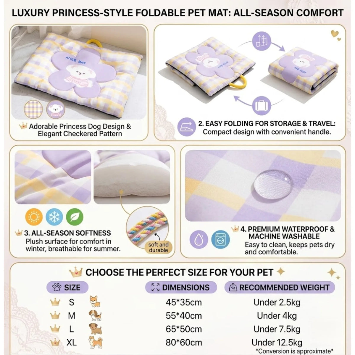 Waterproof Washable Pet Sleeping Mat, - MyPetDollar.com