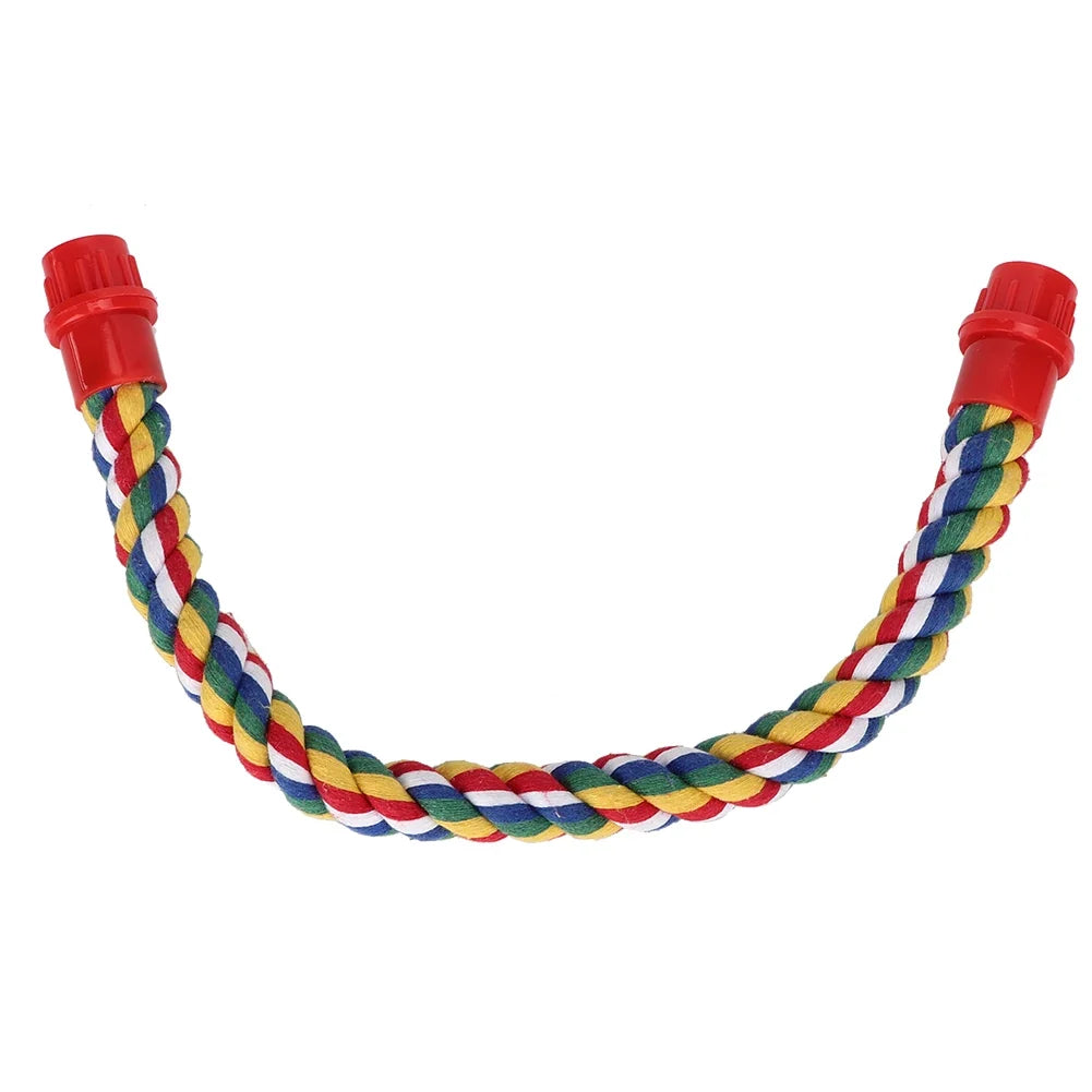 Colorful Hanging Cotton Rope Bird Standing Frame Comfortable – 3 Colors