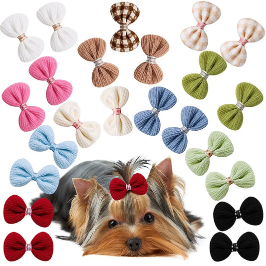 30PCS Handmake Pet Cat Dog Bow Hairpin Cute - MyPetDollar.com