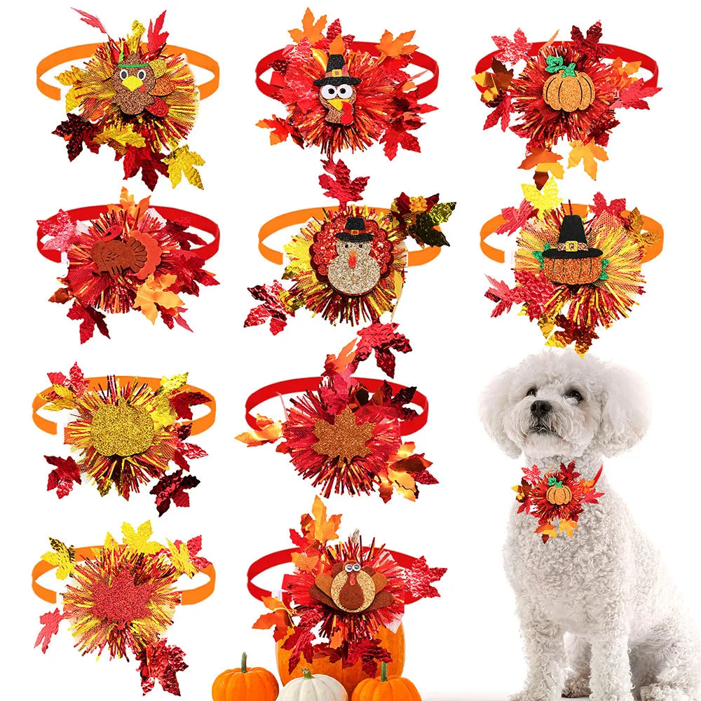 5/10PC Autumn Dog Bowties Adjustable Puppy - MyPetDollar.com