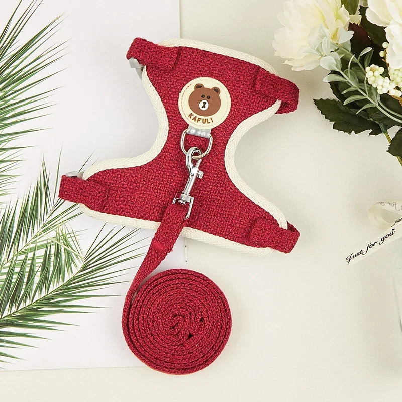 Cartoon Print Cat Rabbit Harness and Leash - MyPetDollar.com