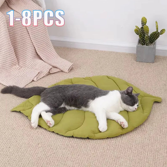 1/2/2/8PCS Leaf Shape Pet Crate Mat Thick - MyPetDollar.com