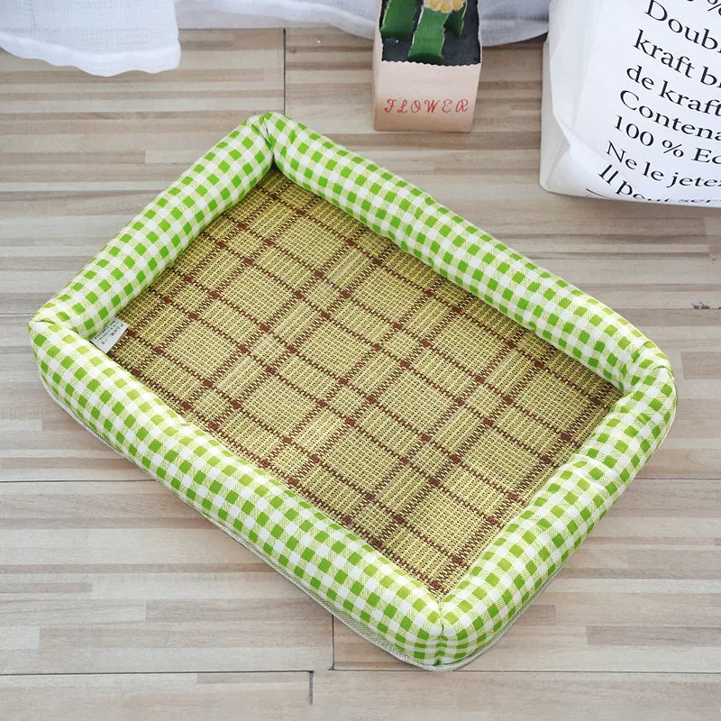 Summer Cooling Ice Nest Rattan Pet Bed Dog - MyPetDollar.com