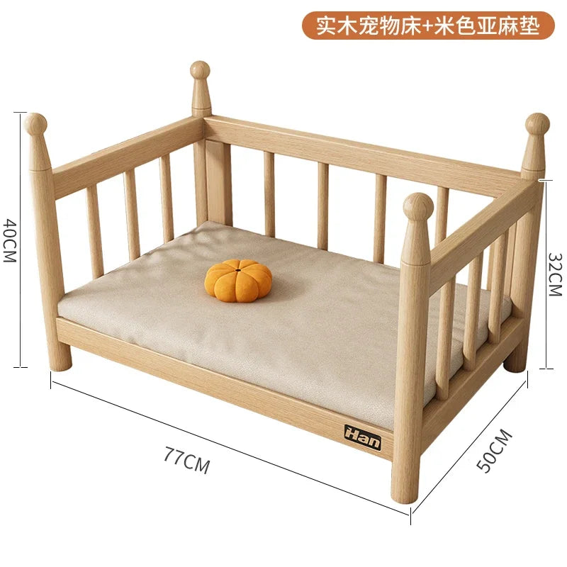 Nordic Wood Dog Kennel Raised Guardrails - MyPetDollar.com