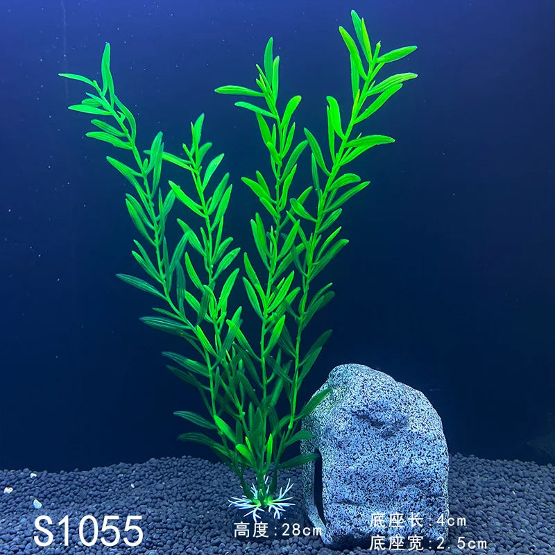 Mini Aquarium Decorative Simulation Artificial Leaves Plant – 30 Colors