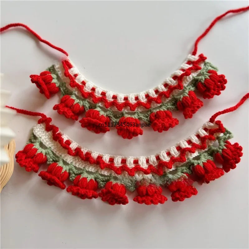Pet Knitted Collar with Lily of the Valley - MyPetDollar.com