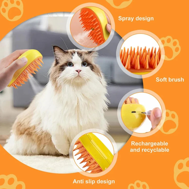 Cat Steam Brush Comb Hair Dryers Pet Brush - MyPetDollar.com