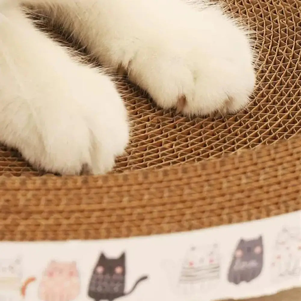 Durable Corrugated Cat Scratcher Bed Round - MyPetDollar.com