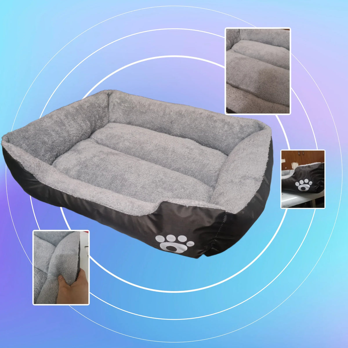 Coffee-Colored Stain-Resistant Kennel Paw - MyPetDollar.com
