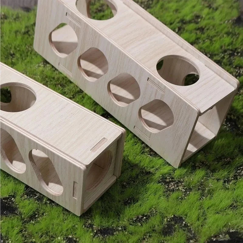 Natural Wood Hamster Tunnel Hideout Maze - MyPetDollar.com
