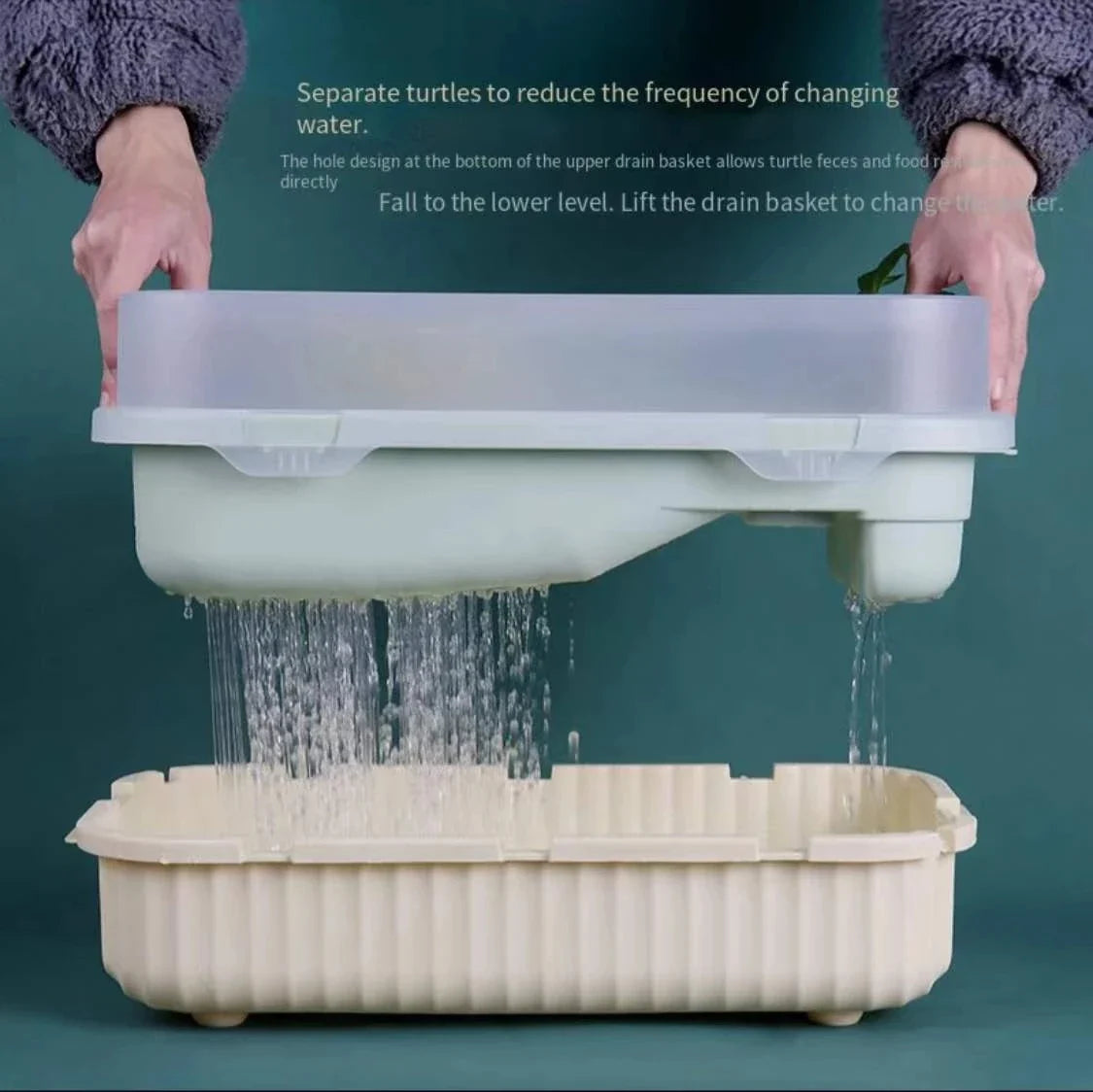 Turtle Tank Container Reptile Detachable - MyPetDollar.com