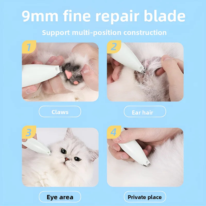 Dog Cat Paw Hair Trimmer Low‑Noise Electric - MyPetDollar.com