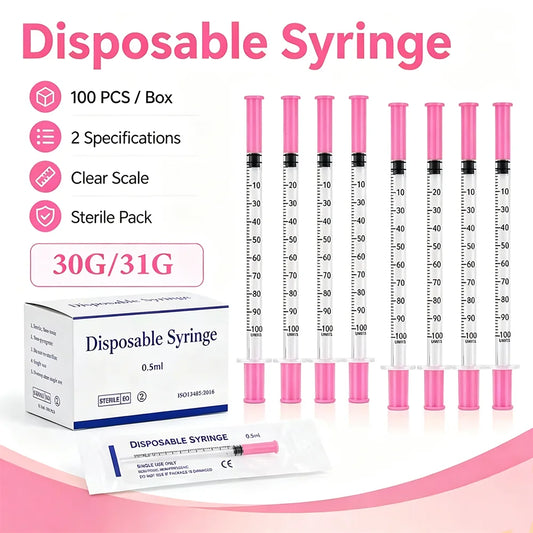 1ml 31G (6mm) disposable pink plastic - MyPetDollar.com
