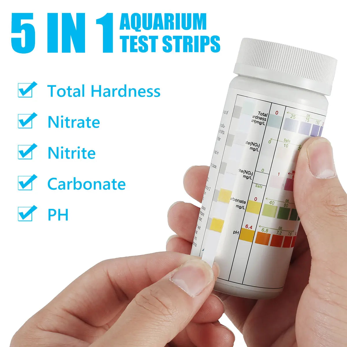 Aquarium Test Strips Water Quality 7 In1 – 8 Colors