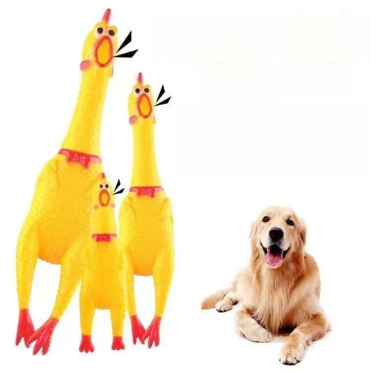 Squeaky Screaming Chicken Pet Toy Funny - MyPetDollar.com