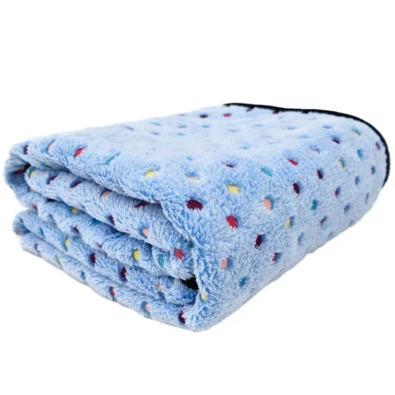 Soft Fluffy Pet Blanket Cute Dot Pattern - MyPetDollar.com