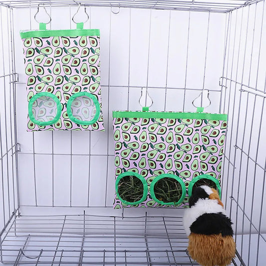 Rabbit Hay Bag 2/3 Holes Hanging Dry Grass - MyPetDollar.com