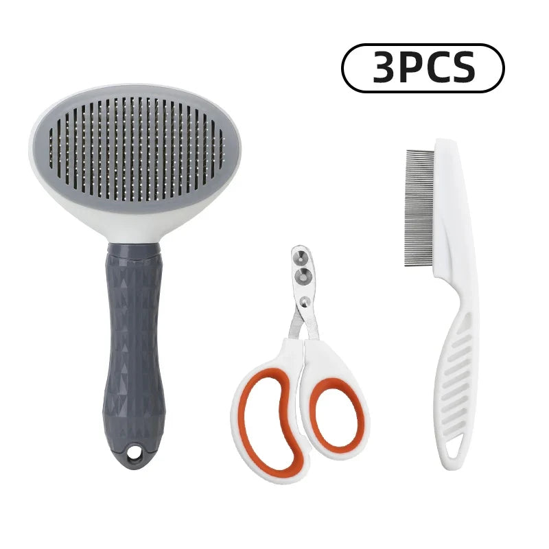 Pet Grooming Kit with Massage Comb – 3 Colors